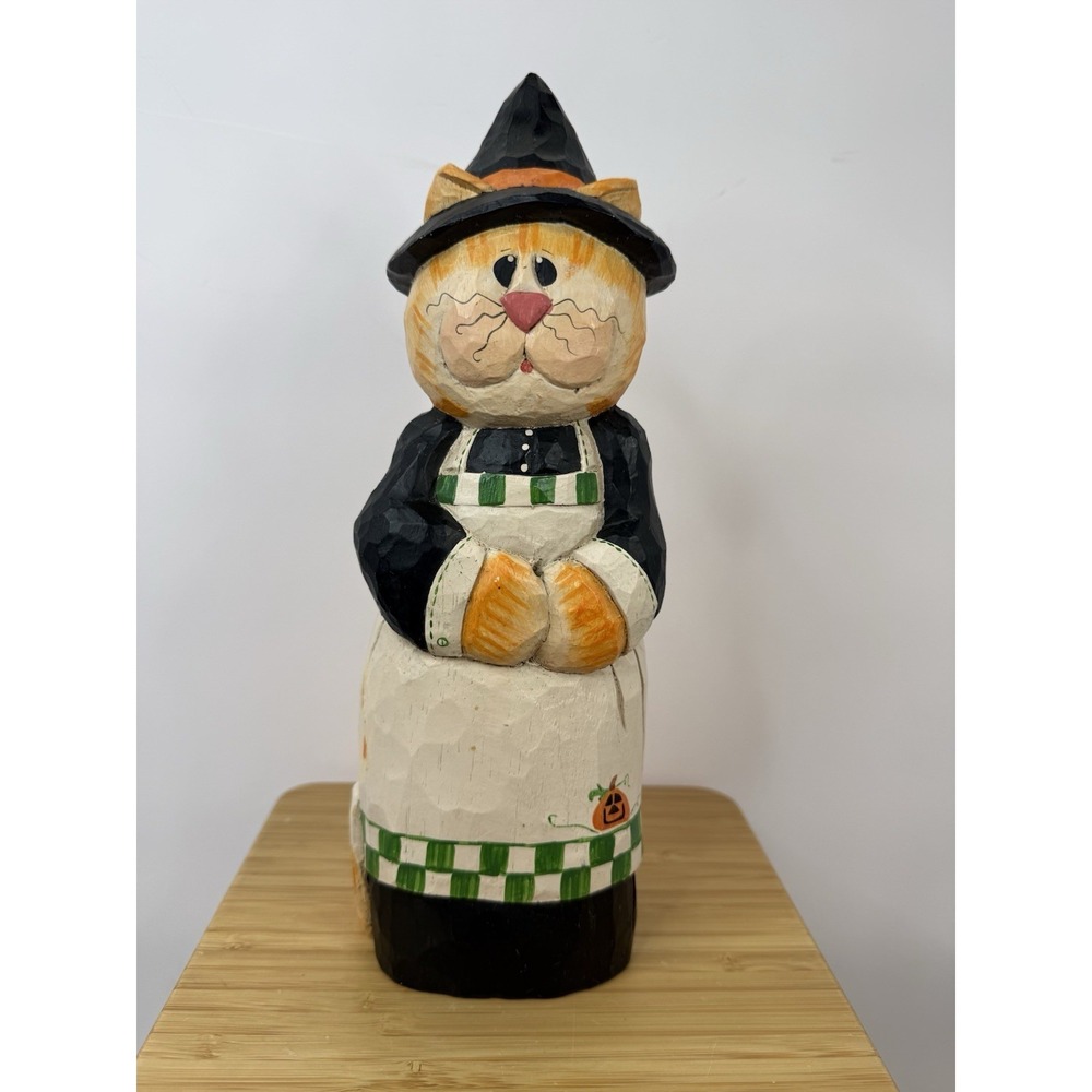 Eddie Walker Midwest of Cannon Falls Halloween Cat w/ Apron 11" X 3 3/4"